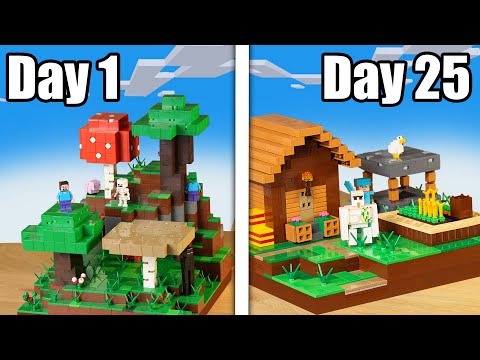 I Built 1000 Days of Minecraft in Lego