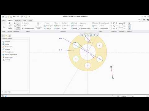 BASIC SKETCH for beginners in pro-E(creo)-1