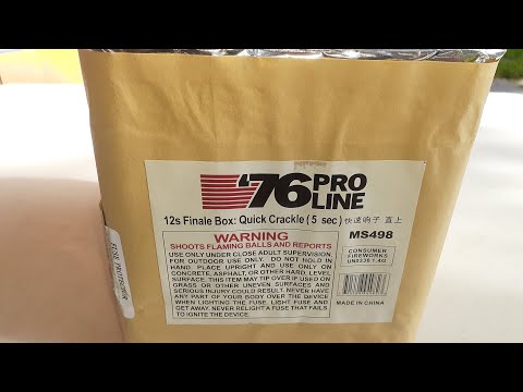 76 Pro Line 12s Finale Box: Quick Crackle Firework Demo