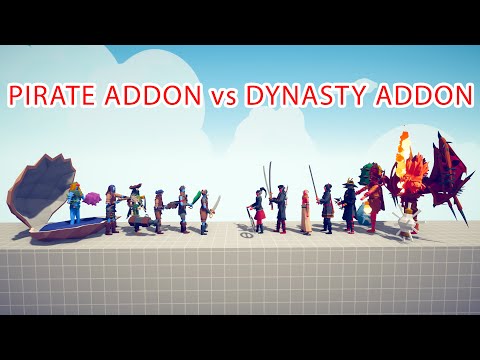 PIRATE ADDON Team vs DYNASTY ADDON Team - Totally Accurate Battle Simulator TABS