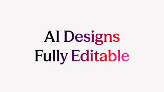 Moda: AI Designs, fully editable