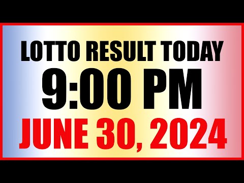Lotto Result Today 9pm Draw June 30, 2024 Swertres Ez2 Pcso