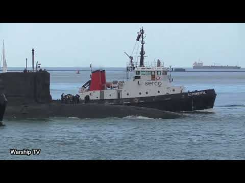 HMS TRIUMPH S93 ENTERS DEVONPORT NAVAL BASE AT DEVILS POINT 11-5-23