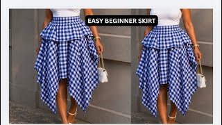 How to Sew a Stunning Handkerchief Skirt with Layered Peplum | Easy DIY Sewing Tutorial