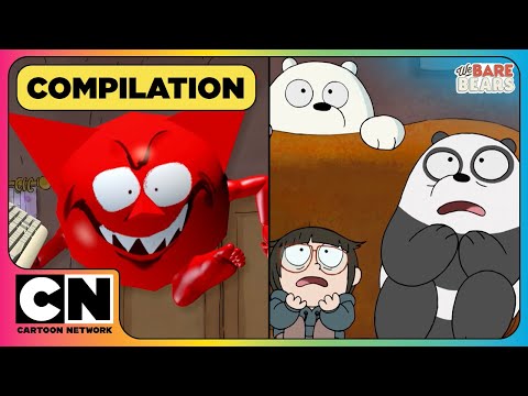 😈🐻 The Bears vs the Scary Internet Troll! 👹🖥️ | We Bare Bears | Halloween Episodes 🎃