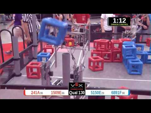 2015 VRC Arts Q130 - 241A 1509E vs 5150E 6891F - 18 to 50 - VEX Worlds 2015 - Arts Division