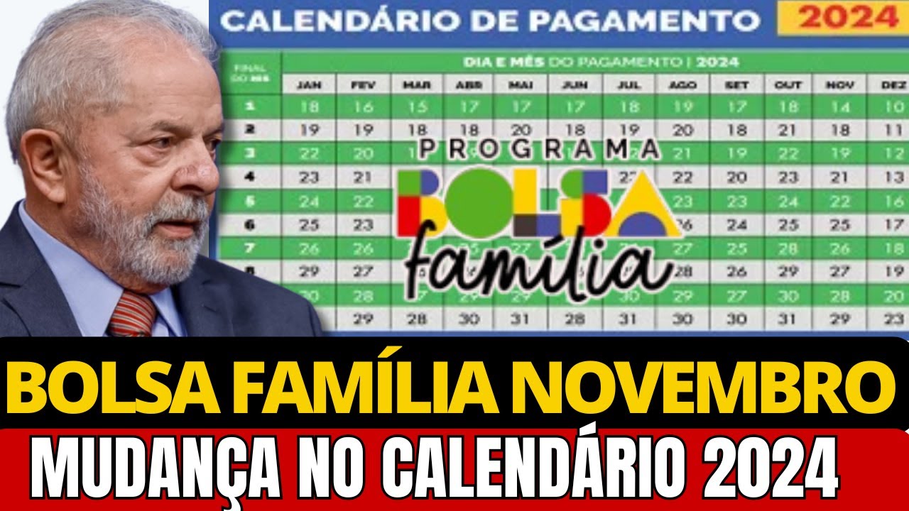 BOLSA FAMÍLIA DE NOVEMBRO PAGAMENTO ANTECIPADO- FAMÍLIAS BENEFICIADAS COM NOVO CALENDÁRIO
