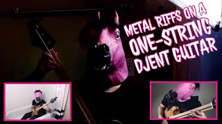 Video thumbnail for metal riffs on one-string DJENT guitar by Jared Dines