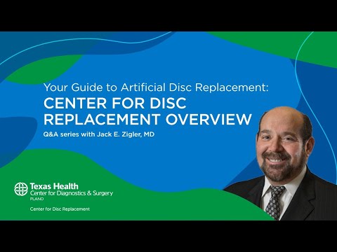 What is the Center for Disc Replacement at Texas Health Center for Diagnostics and Surgery?