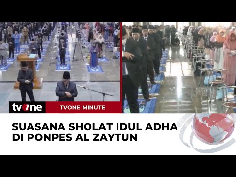 Begini Suasana Sholat Idul Adha di Ponpes Al Zaytun, Saf Tetap Berjarak | tvOne Minute