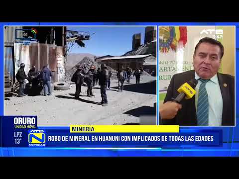Persisten robos de mineral en Huanuni; aprehenden a 14 personas