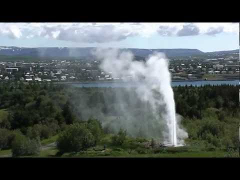 Iceland, Reykjavik - Geyser near Perlan