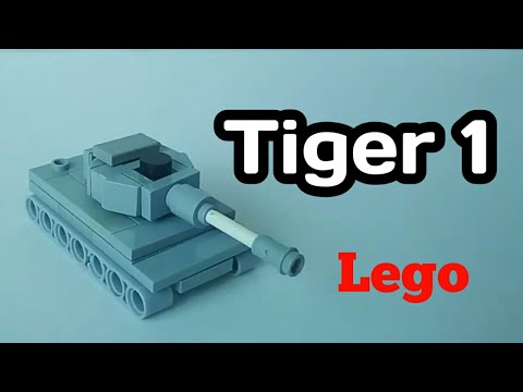 Мини танк Tiger 1 из лего|||самоделка