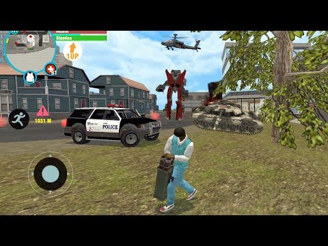 Real Gangster Crime (Fight Army Tank and Car Robot) - Real Gangster Hero Destroys Everyone - HD