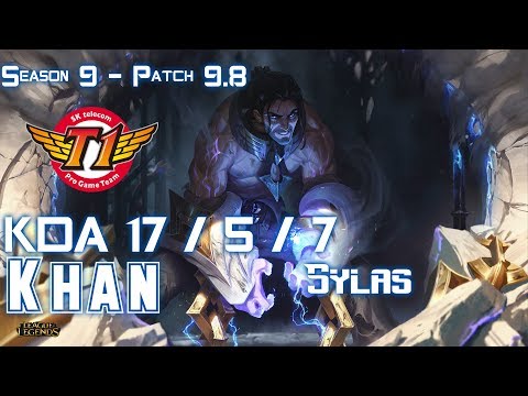 SKT T1 Khan SYLAS vs RUMBLE Top - Patch 9.8 KR Ranked