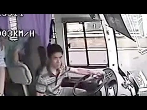 Shocking bus crash caught on tape in China
