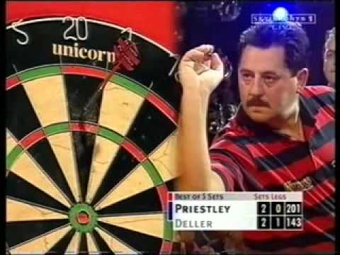 Keith Deller v Dennis Priestley -Rd 1- 2001 World Darts Championships Part 5/6