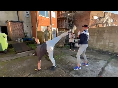 CONCRETE FLOOR STREET FIGHT... BASH VS JUSTICE JIMMY MILLAR