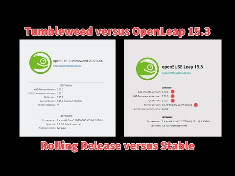Kurzer Überblick Tumbleweed versus OpenLeap | #opensuse