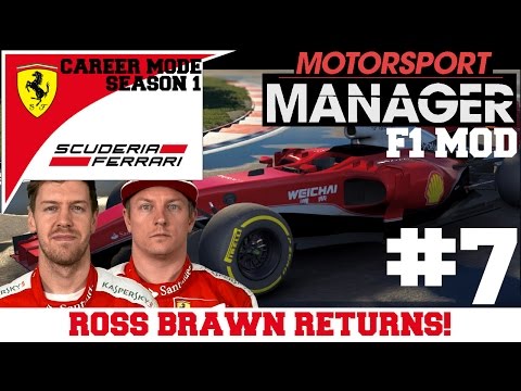 Ferrari S0107: ROSS BRAWN RETURNS + MONACO! F1 Mod for Motorsport Manager PC