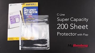 C-Line Super Capacity 200 Sheet Protector with Flap