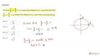 If a line `(x)/(8)+(y)/(5)=1` meets the ellipse on x - axis and the line |Class 12 MATH | Doubtnut