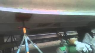 Sandblasting a Aluminum Boat