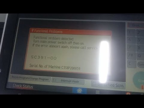 Error code sc 391MP2554- MP6054