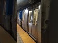 Path Train Arrives At Newport Train Station In New Jersey USA