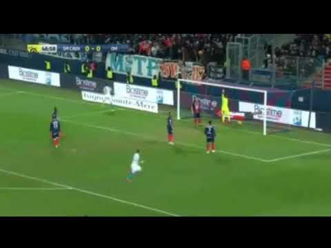 Goal Sanson 0-1 Caen vs Olympique Marseille