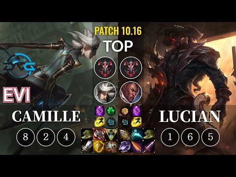 DFM Evi Camille vs Lucian Top - KR Patch 10.16