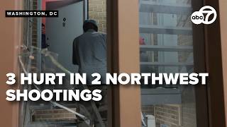 3 people, including 2 teens, shot in Northwest DC in shootings roughly a mile apart
