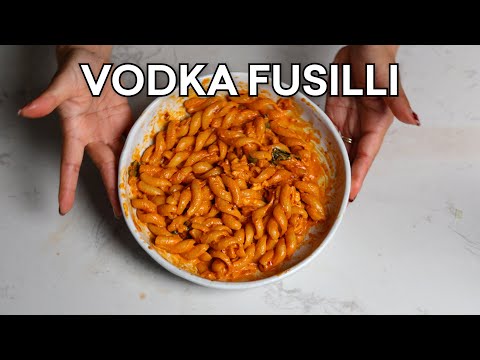 Smoky Spicy Vodka Fusilli Two Ways from #IndulgentEatsatHome