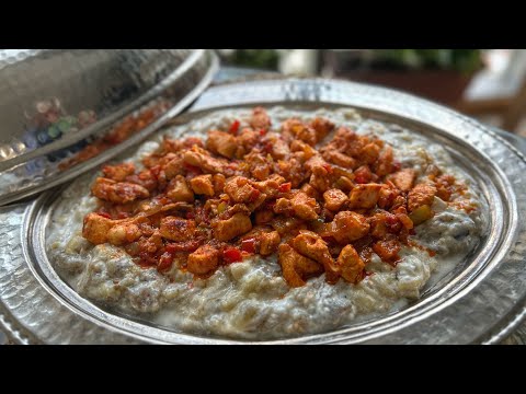 TURKISH Chicken Kebab With Creamy Eggplant Base: ALINAZIK