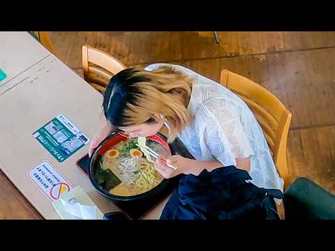 爆食い女子がメガ盛りラーメンを食う２４時間営業のトラックドライバー食堂に密着！