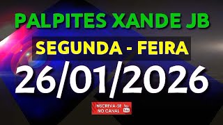 PALPITE DIA 26/01/2026 | JOGO DO BICHO TODAS AS LOTERIAS 