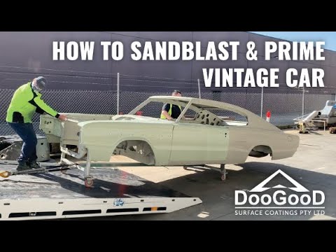 How We Sandblast & Prime Vintage Car - 1967 Dodge Charger