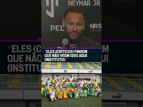 NEYMAR REBATE CRÍTICAS E REFORÇA COMPROMISSO DO INSTITUTO! #shorts