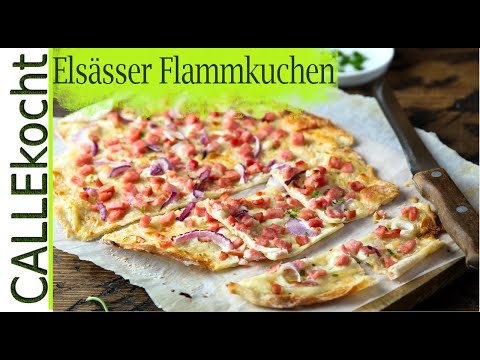 Original Flammkuchen Rezept aus dem Elsass - schnell und lecker