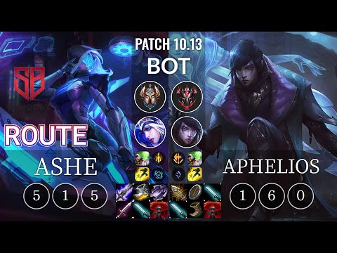 SB Route Ashe vs Aphelios Bot - KR Patch 10.13