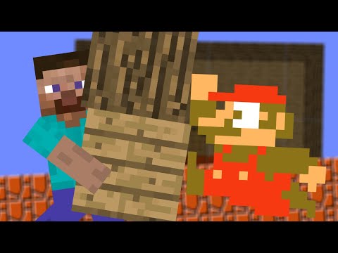 Minecraft Builder VS Super Mario Bros. | Mario Animation