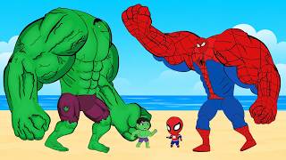 Evolution HULK of vs Evolution of SPIDER-MAN : Who Will Win | SUPER HEROES MOVIE