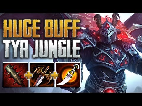 HUGE BUFF! Tyr Jungle Gameplay (SMITE Conquest)