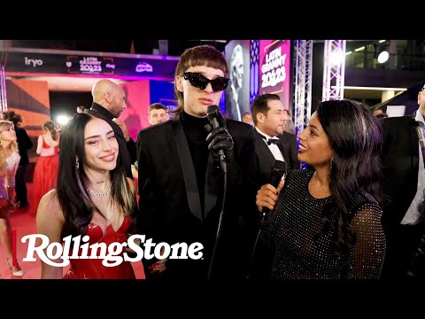 Watch Peso Pluma and Nicki Nicole Gush Over Each Other on Latin Grammys 2023 Red Carpet