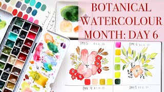 🎉🎉 BOTANICAL Watercolour Month Day 6 | Step by Step Tutorial JUL 2024