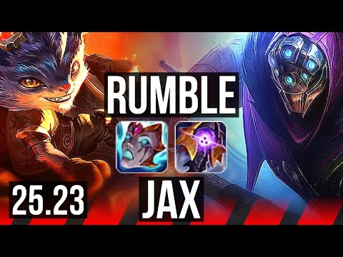 RUMBLE vs JAX (TOP) | 67% winrate, 8/2/6, Dominating | KR Master | 25.23