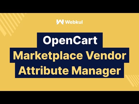 Opencart Marketplace Vendor Attribute Manager