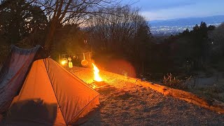 【vlog】赤城山麓でNINJA SHELTERと焚き火飯。赤城山オートキャンプ場【ソロキャン】