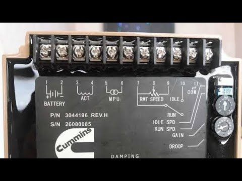 Cummins Speed controller, Electronic Governor Controller wiring, English