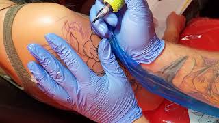 Flower tattoo timelapse